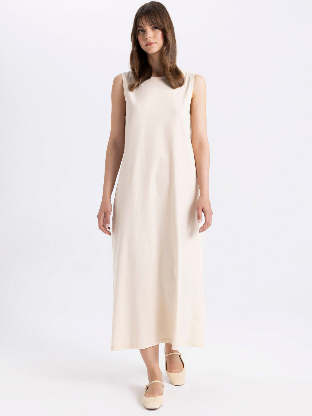 

DeFacto A-Line Midi Dress, Na
