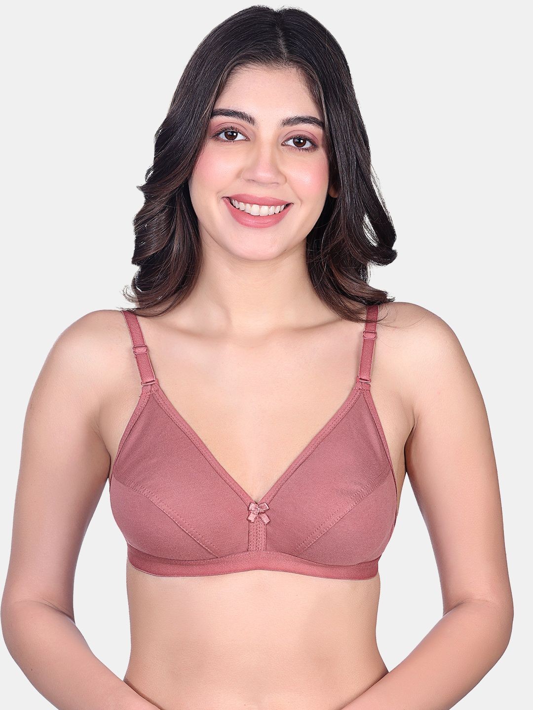

SKDREAMS Women Medium Coverage Non Padded Everyday Bra, Mauve