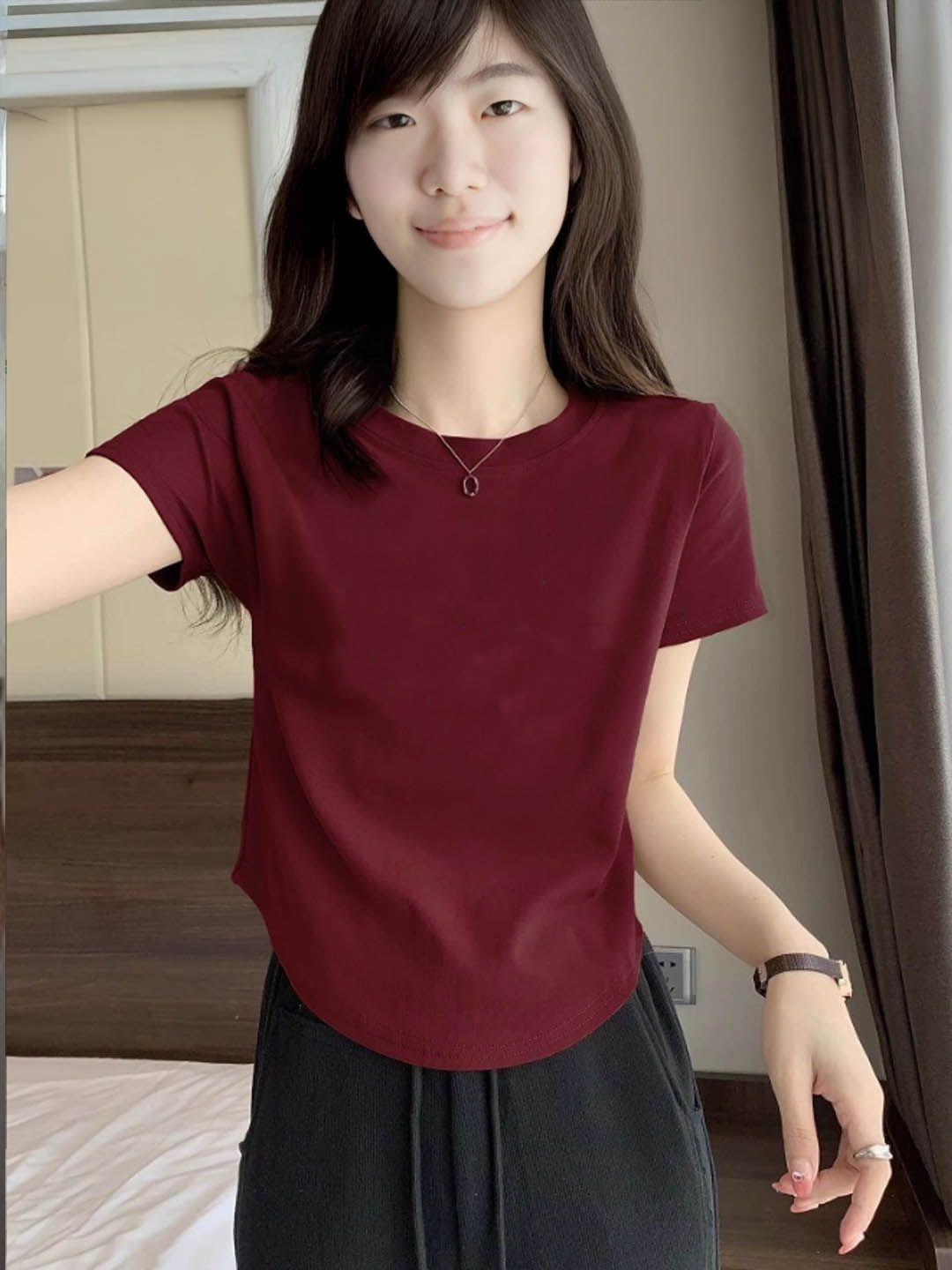 

StyleCast Women Top, Burgundy