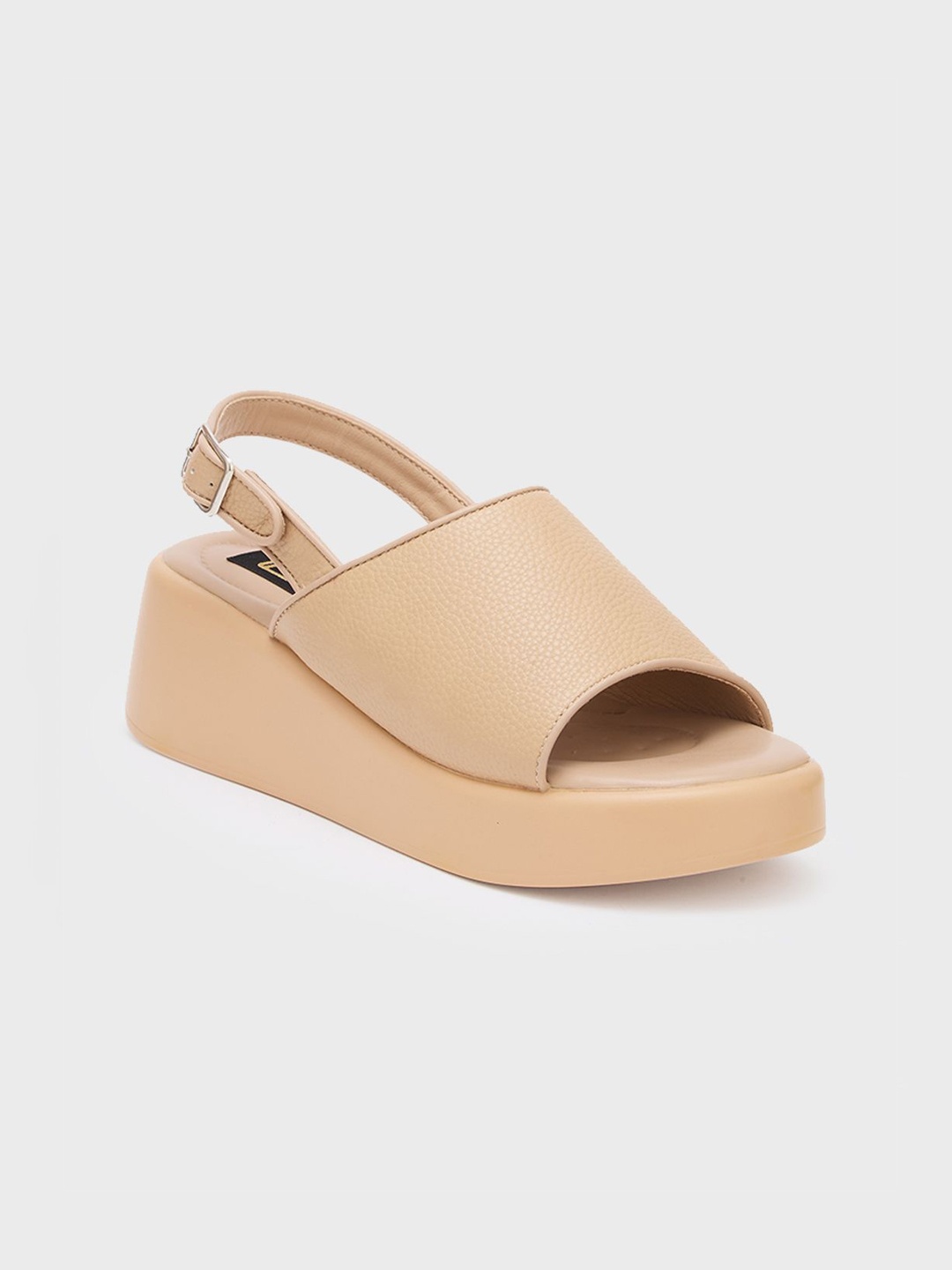 

Sole To Soul Women Platform Heels Sandals with Buckles, Beige