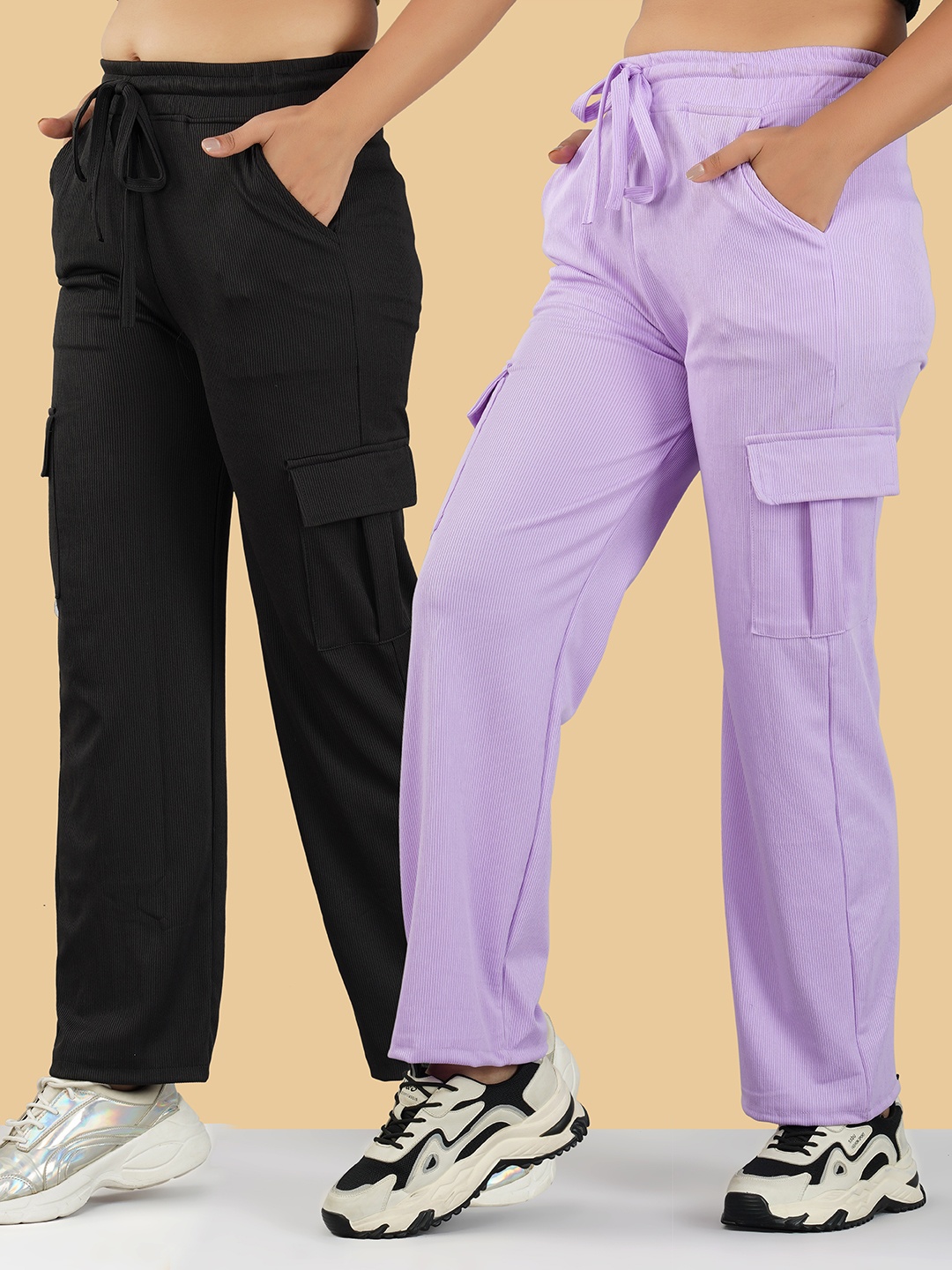 

KRONMENINEN Women Cargos Trousers, Multi