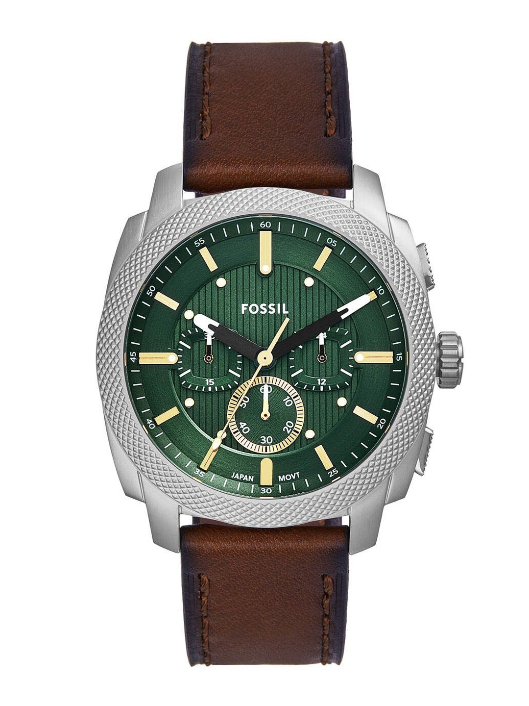 

Fossil Men Dial & Leather Straps Analogue Watch FS6100, Green