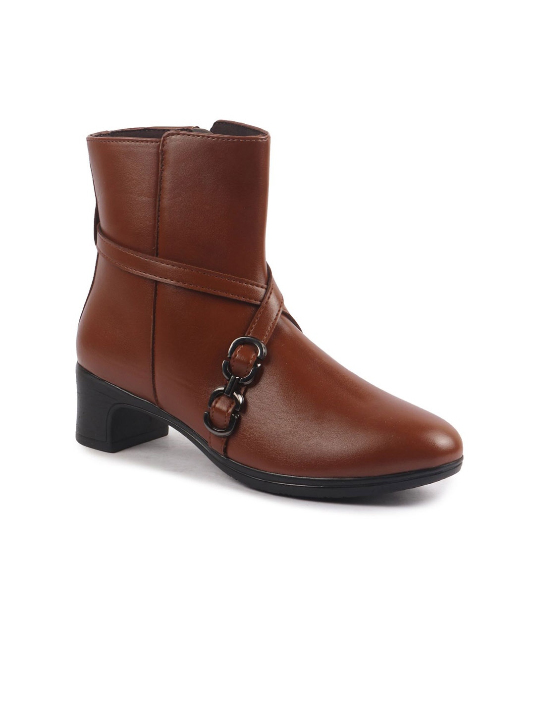 

FAUSTO Women Wedge-Heeled Regular Boots, Tan