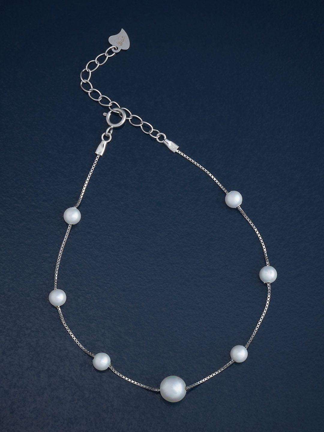 

Kushal's Fashion Jewellery Women 92.5 Sterling Silver Rhodium-Plated Wraparound Bracelet