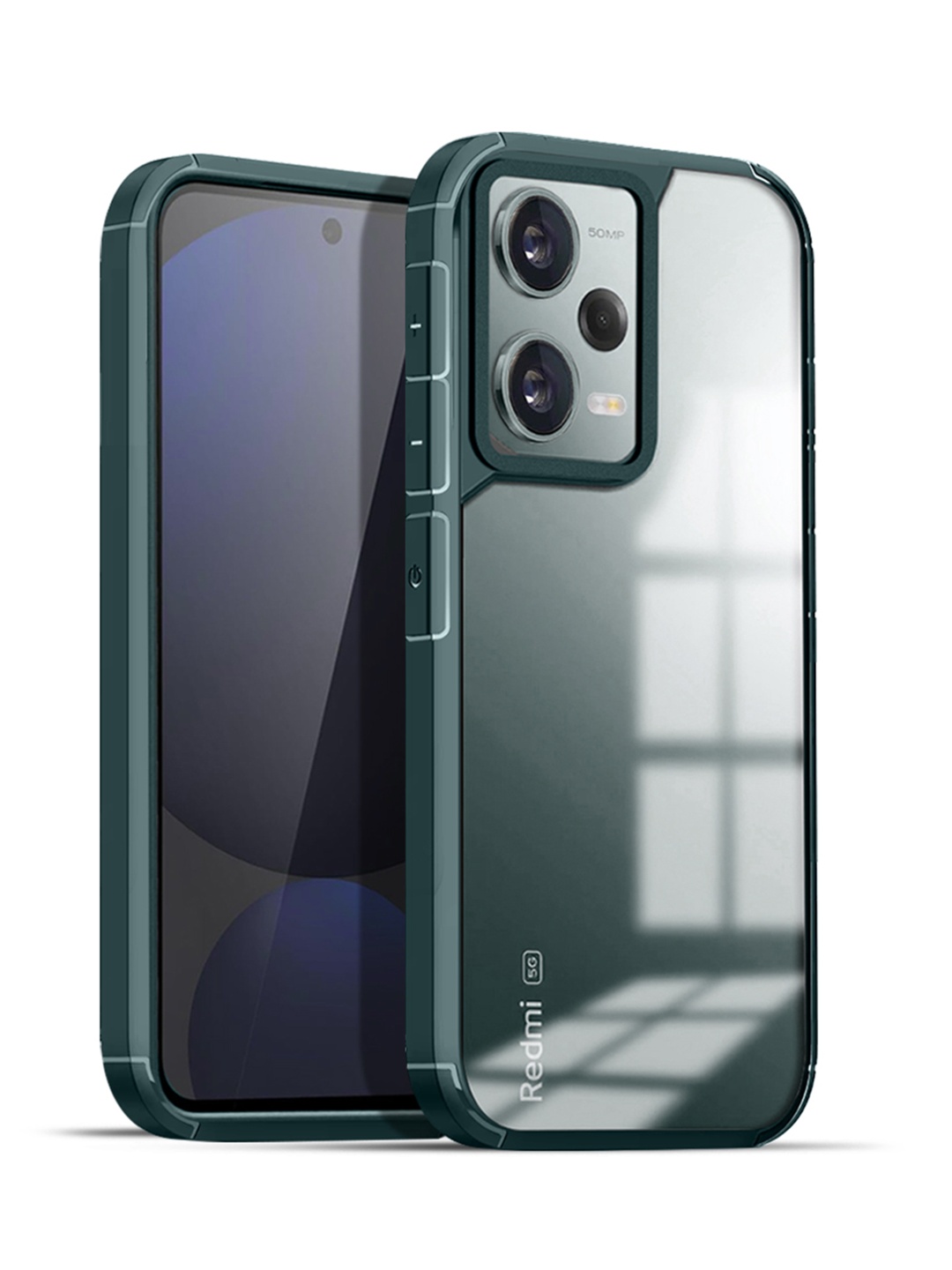 

Karwan Solid Redmi Note 12 Pro Shockproof Bumper Back Case, Green