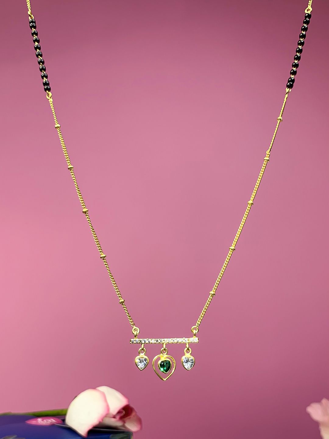 

Unniyarcha Gold-Plated 92.5 Sterling Silver Gold Plated Be Mine Mangalsutra