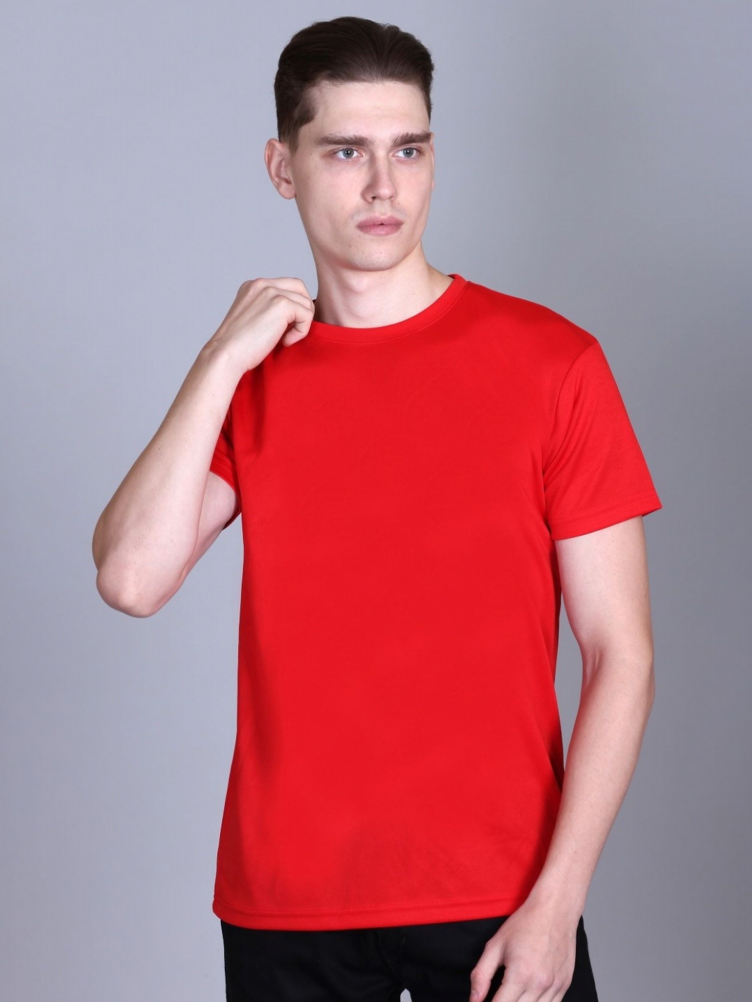 

BeriBlu Men Dri-FIT Pockets T-shirt, Red