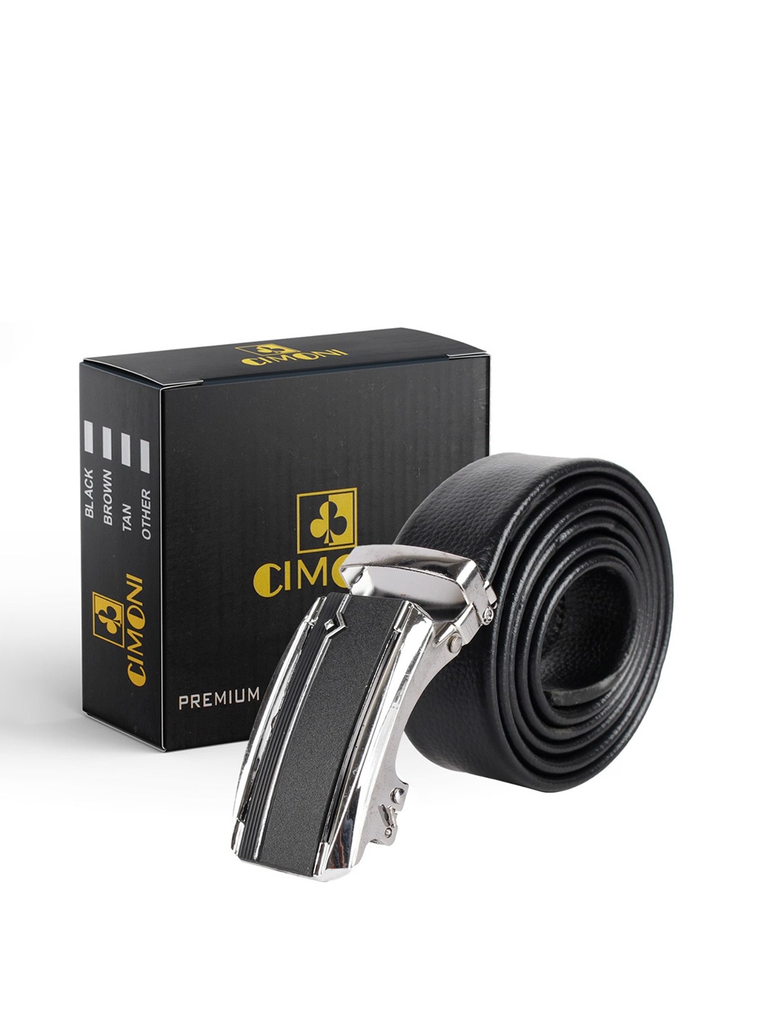 

CIMONI Men Textured Belt, Black