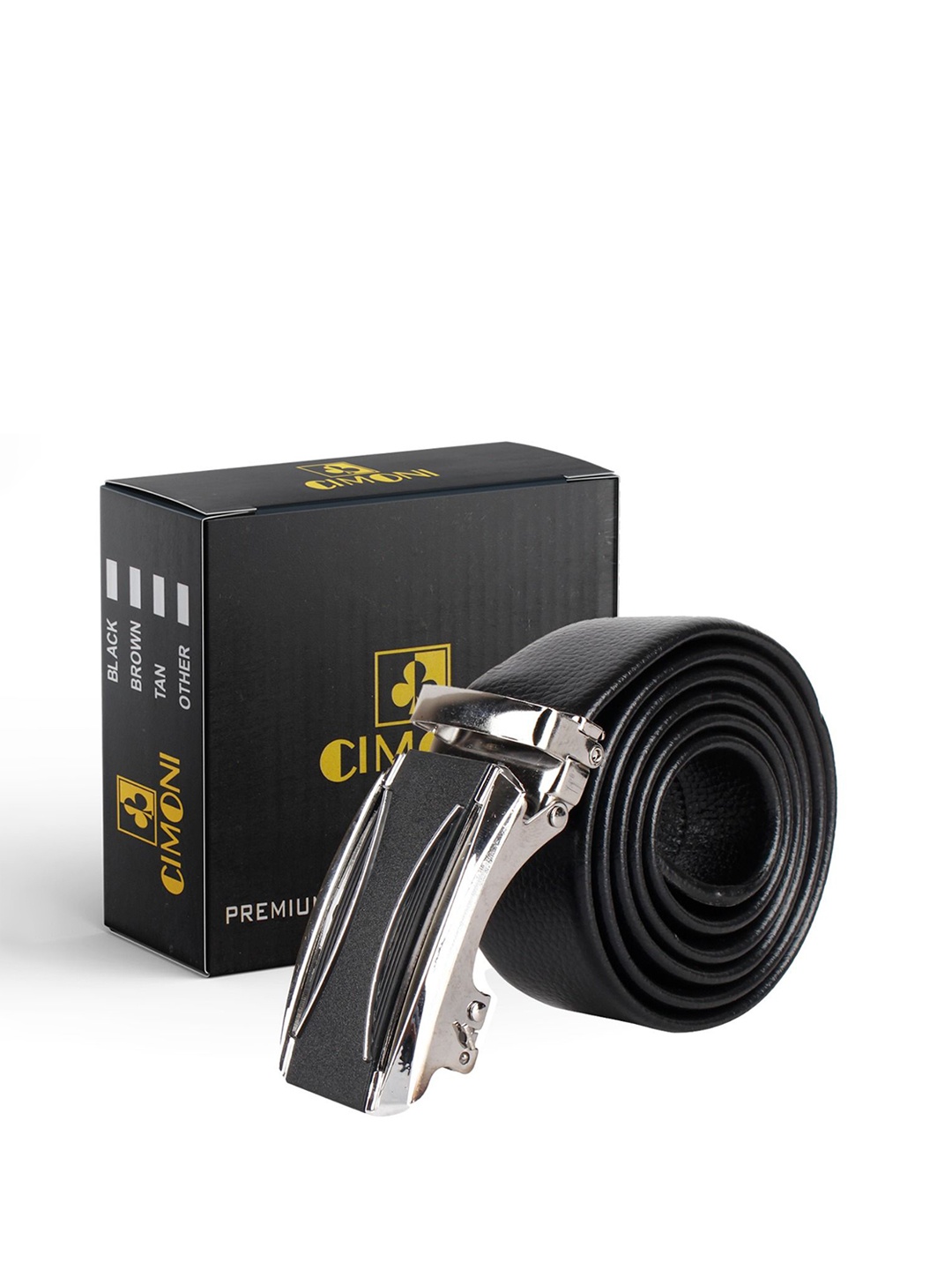 

CIMONI Men Textured Belt, Black