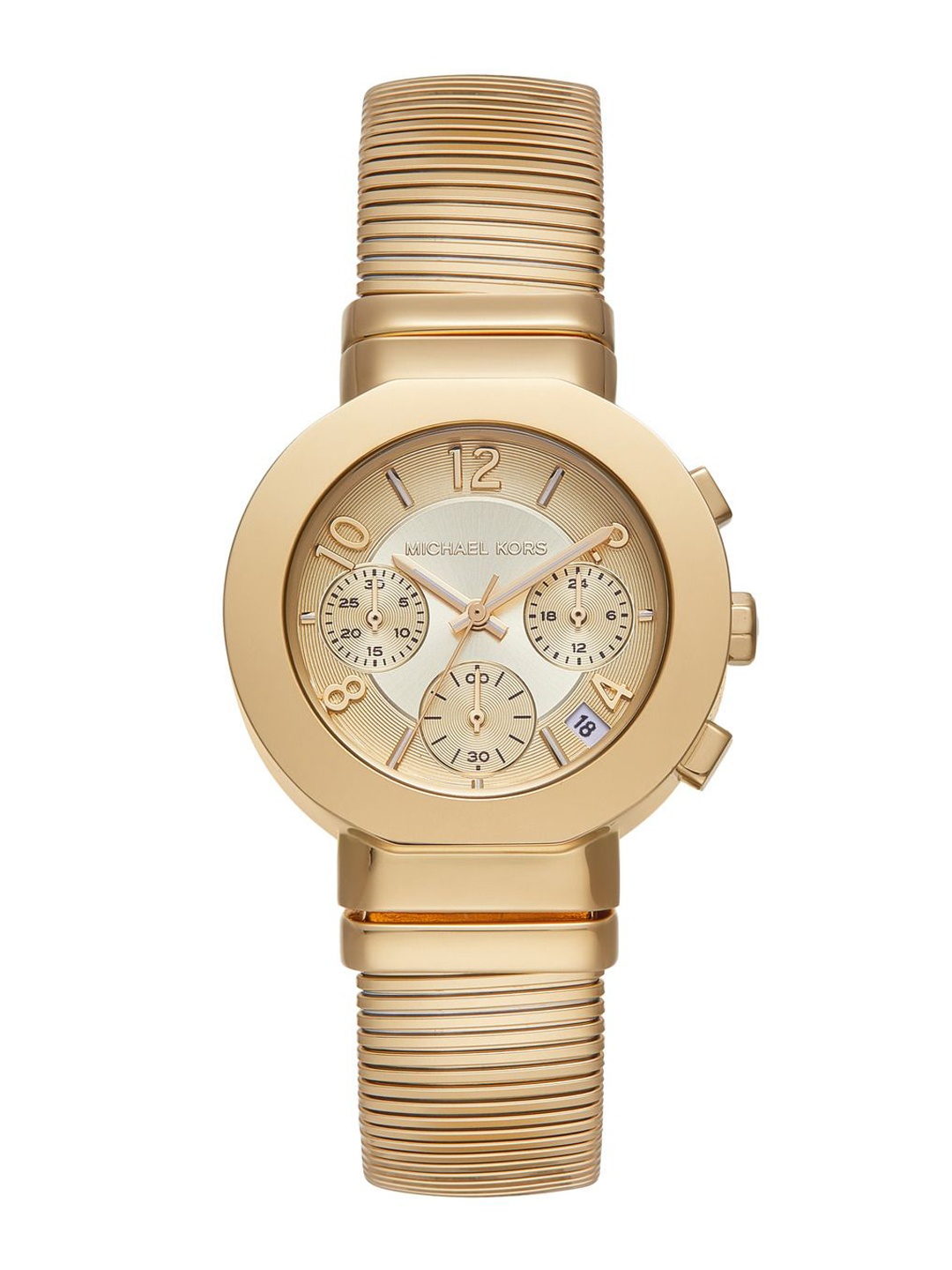 

Michael Kors Women Printed Dial & Stainless Steel Straps Analogue Watch MK7525, Gold