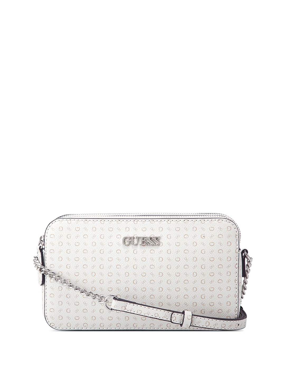 

GUESS Printed Structured Shoulder Bag with Quilted, Grey
