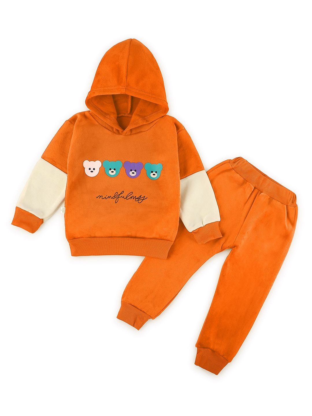 

Bold N Elegant Unisex Sweatshirt Hoodie And Joggers, Orange
