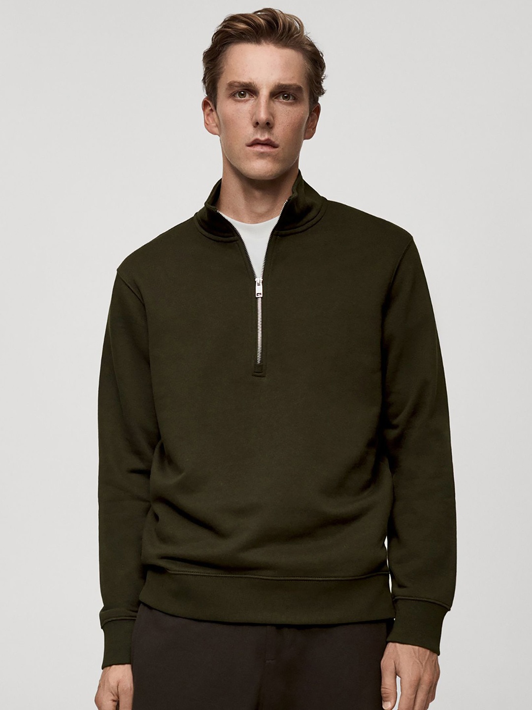 

MISCHIEF MONKEY Men Sweatshirt, Olive