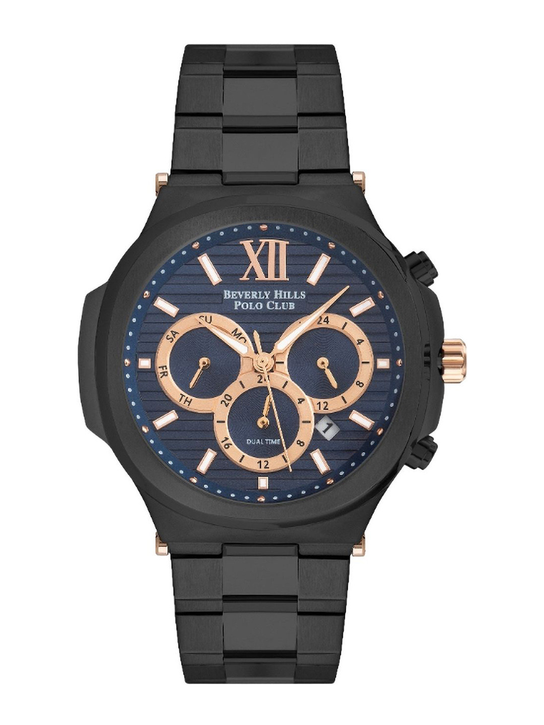 

Beverly Hills Polo Club Men Dial & Bracelet Style Straps Analogue Watch BP3216X.690, Black