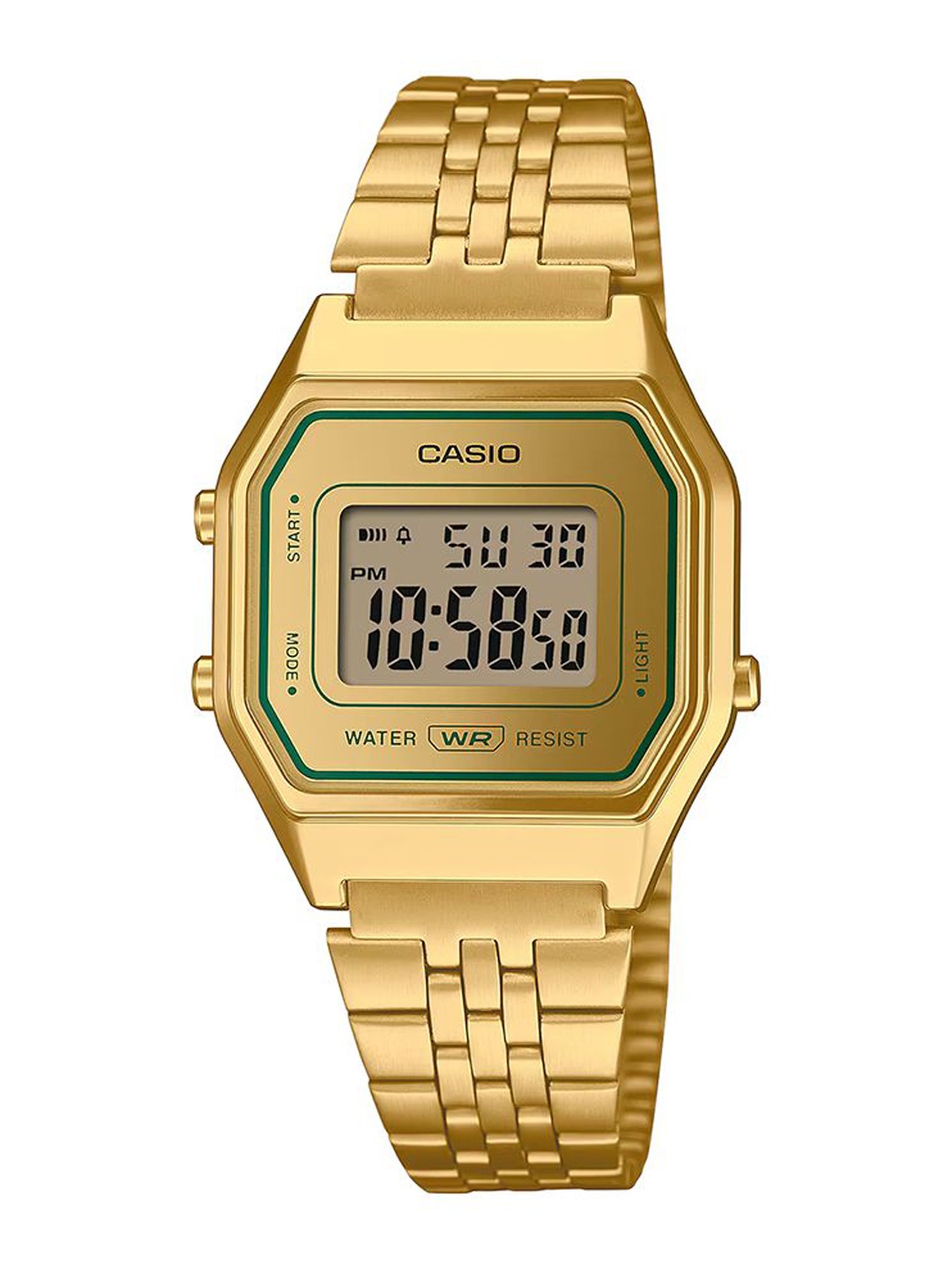 

CASIO Women Dial & Stainless Steel Cuff Straps Digital Watch D382, Gold
