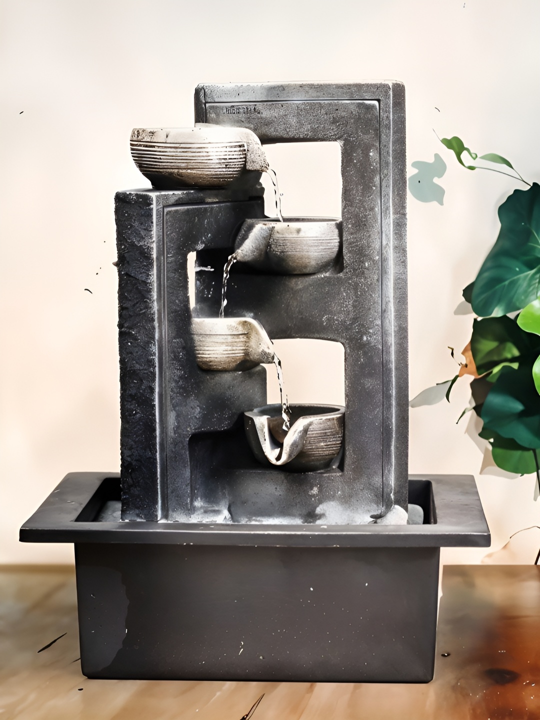 

Royaloak Grey Glossy Alpine-Four Tier Water Fountain