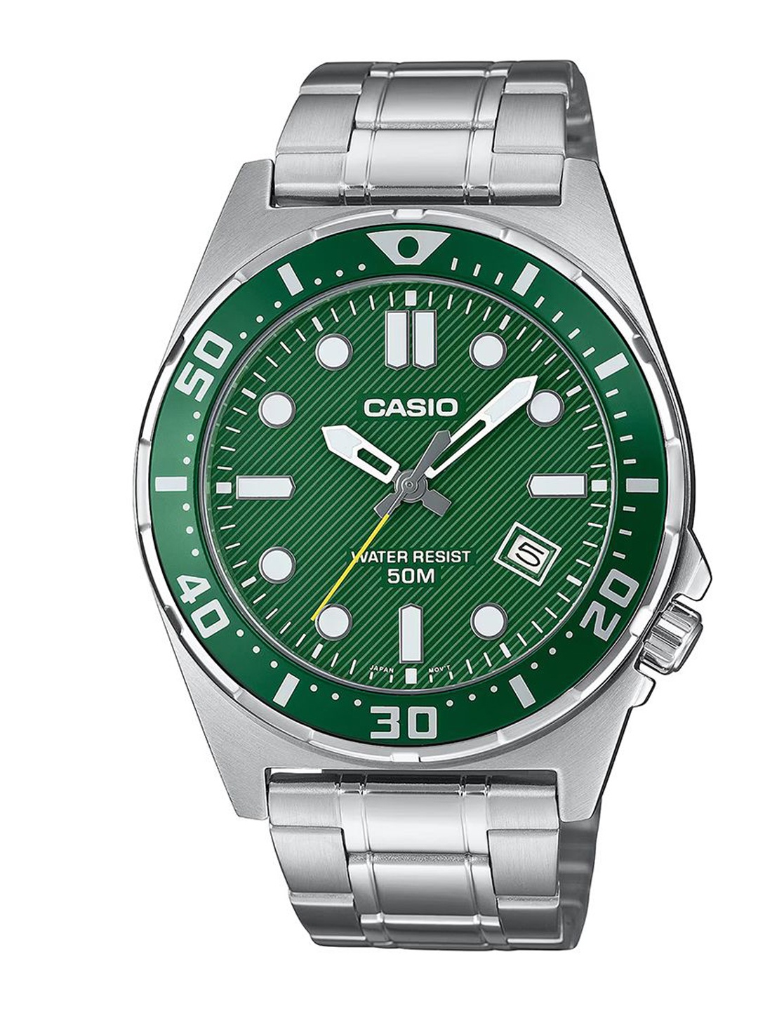 

CASIO Men Dial & Stainless Steel Cuff Straps Analogue Watch A2378, Green