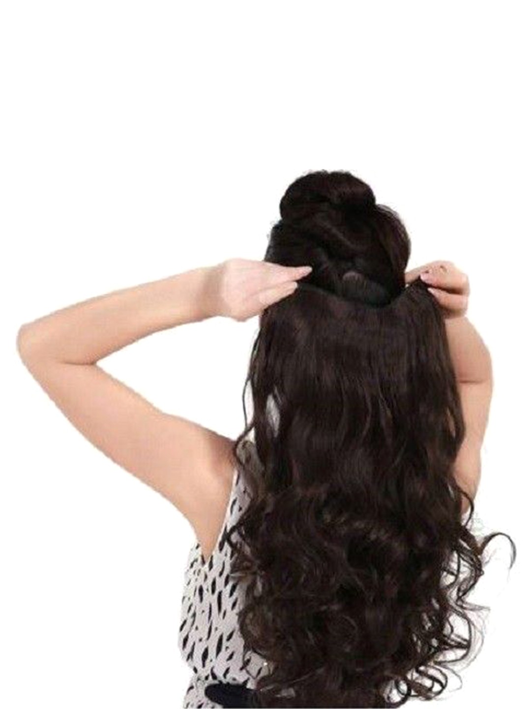 

vister Wavy Clip-In Hair Extension - 22 Inch - Brown