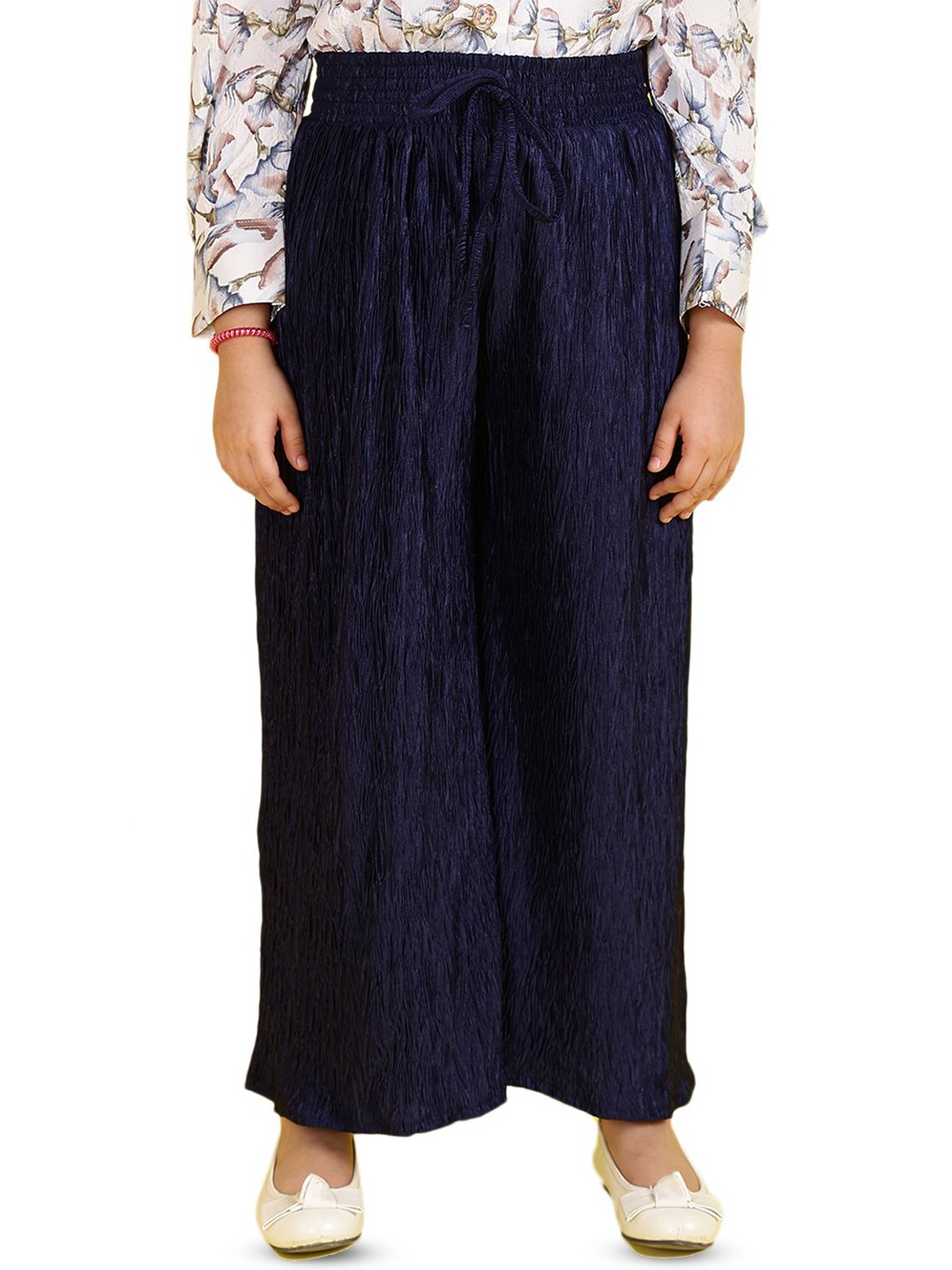 

Ishti Girls Flared Palazzos, Navy blue
