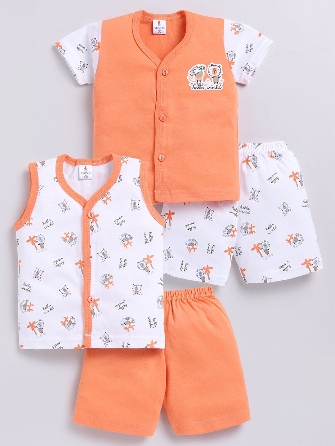 

Annie Boys Printed T-shirt with Shorts, Orange