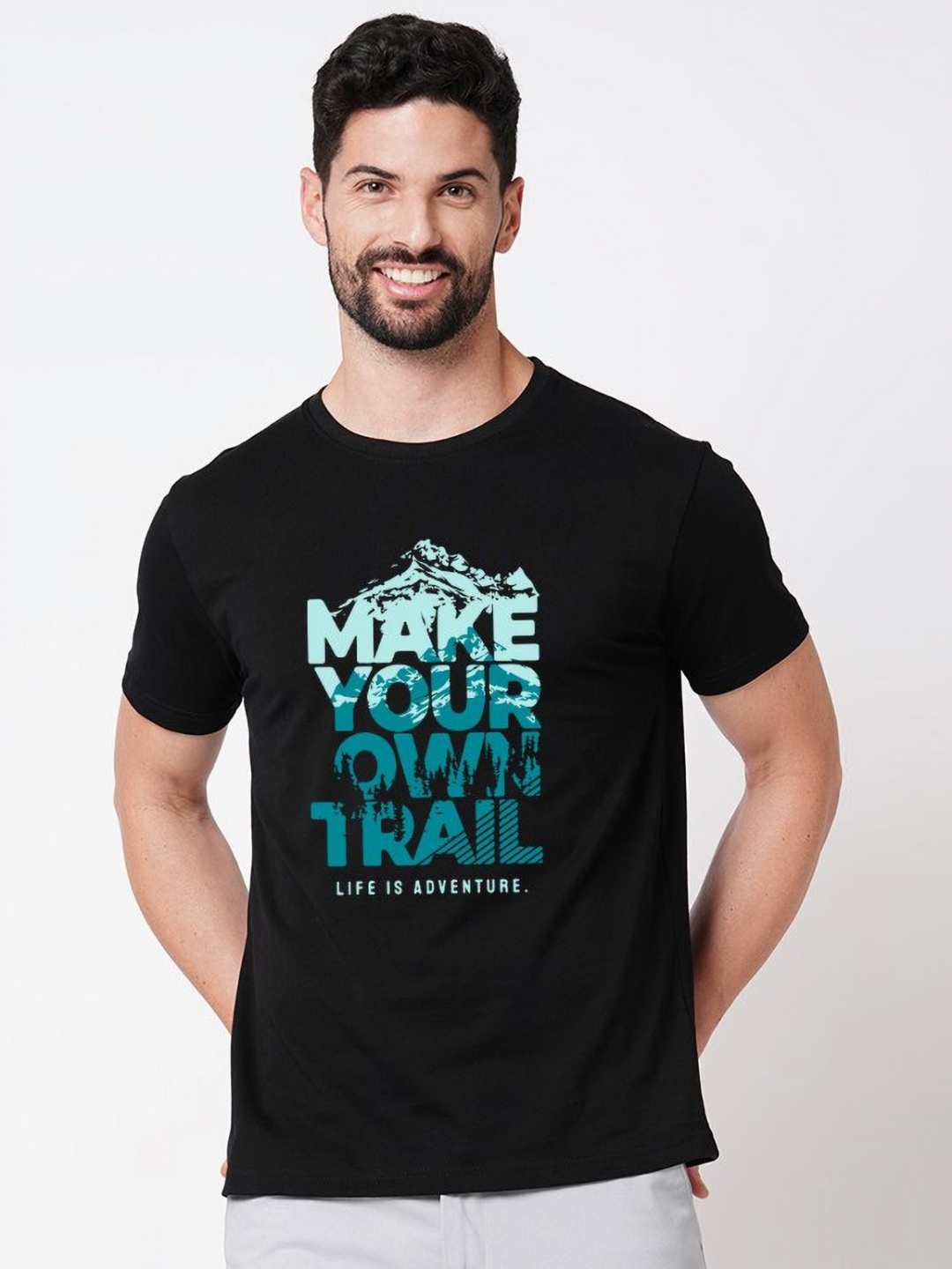 

Wear Your Opinion Men Pure Cotton Printed T-shirt, Black