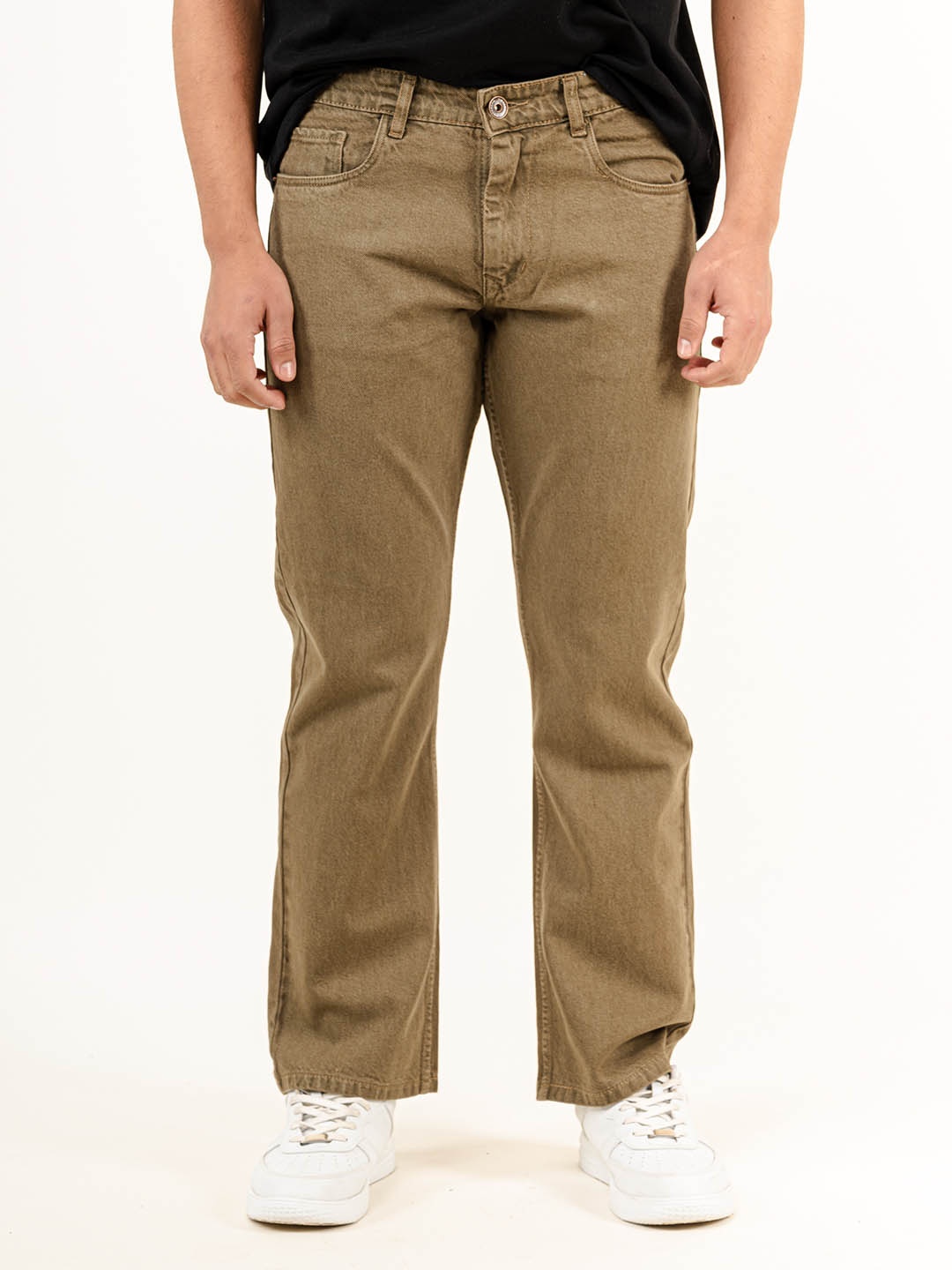 

Tistabene Men Straight Fit Stretchable Jeans, Camel brown