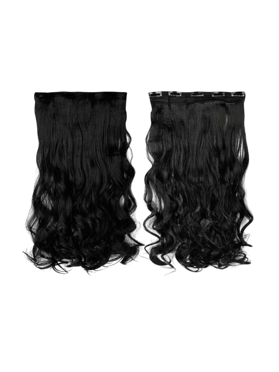 

vister Clip-In Wavy Hair Extension - Black - 24 Inch