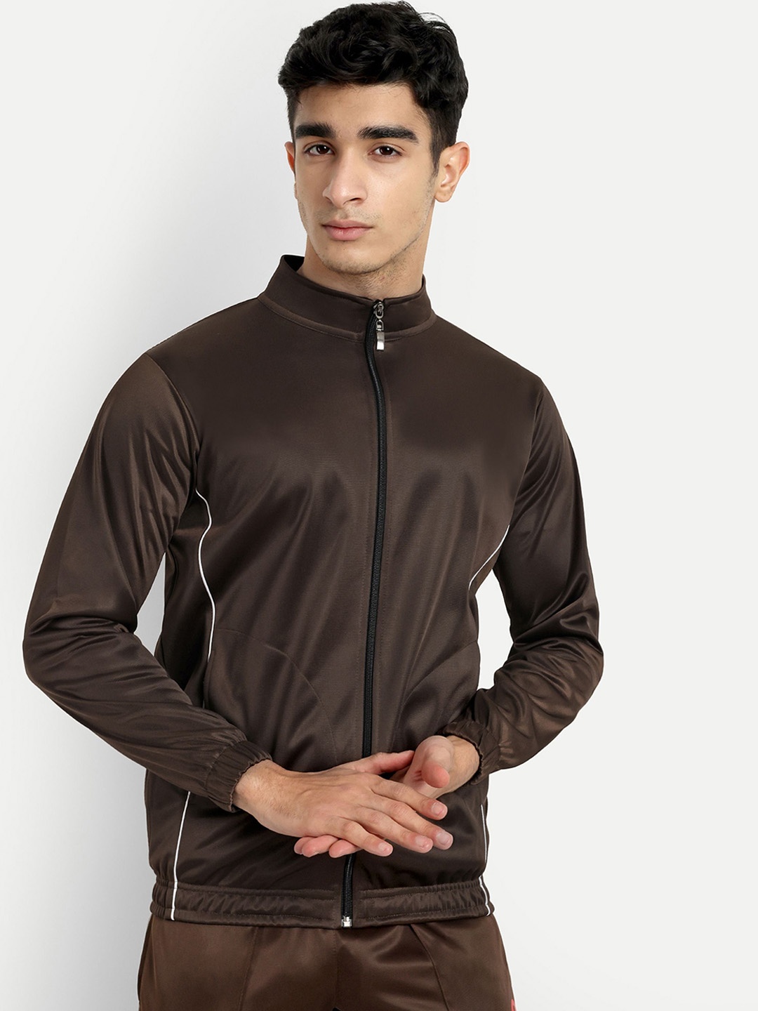 

ESTRO Men Lightweight Training or Gym Sporty Jacket, Brown