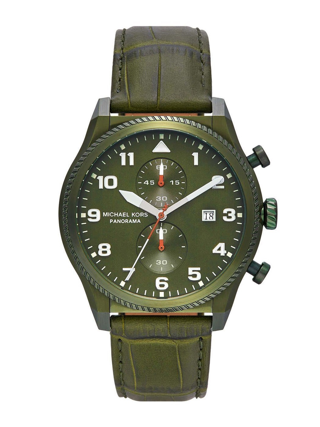 

Michael Kors Men Dial & Leather Straps Analogue Watch MK9199, Green