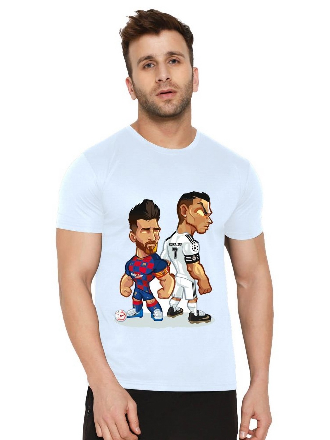 

SHUBHAM DESIGNER GALLERY Men Graphic Printed Round Neck T-shirt, White