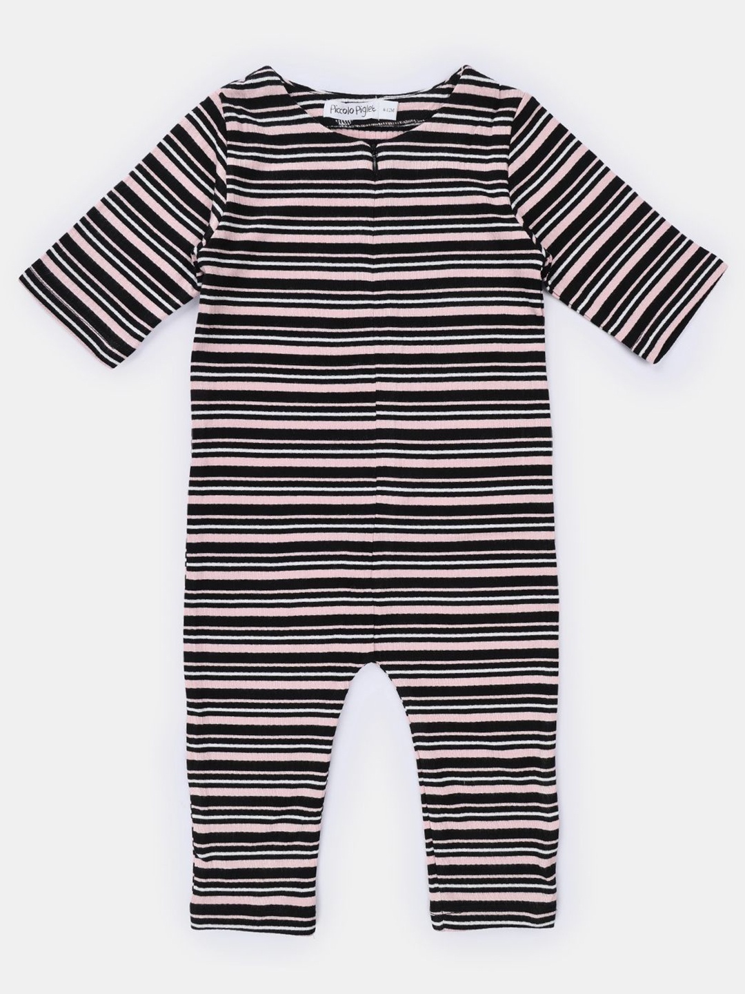 

Piccolo Piglet Kids Striped Basic Jumpsuit, Black