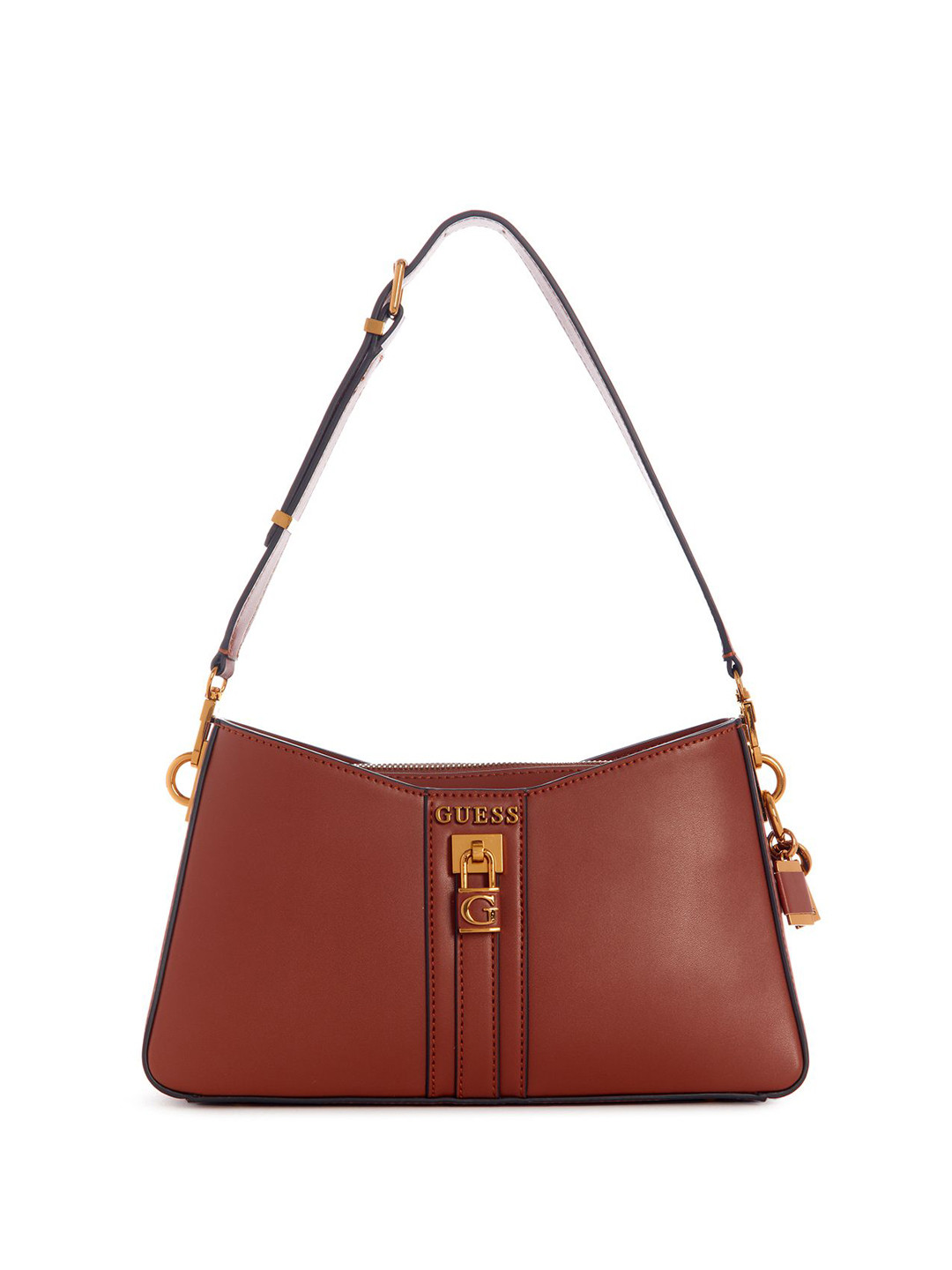 

GUESS Textured PU Structured Satchel, Brown