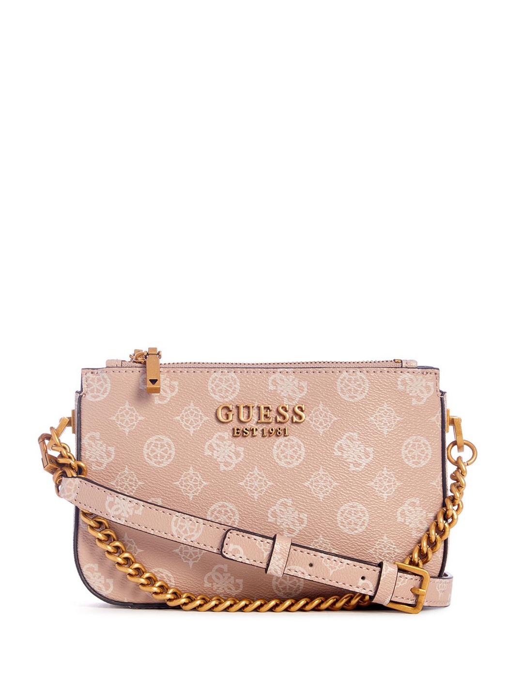 

GUESS Printed PU Structured Shoulder Bag, Pink