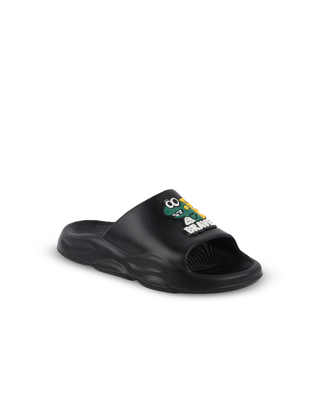 

LEVOT Kids Self Design Sliders, Black