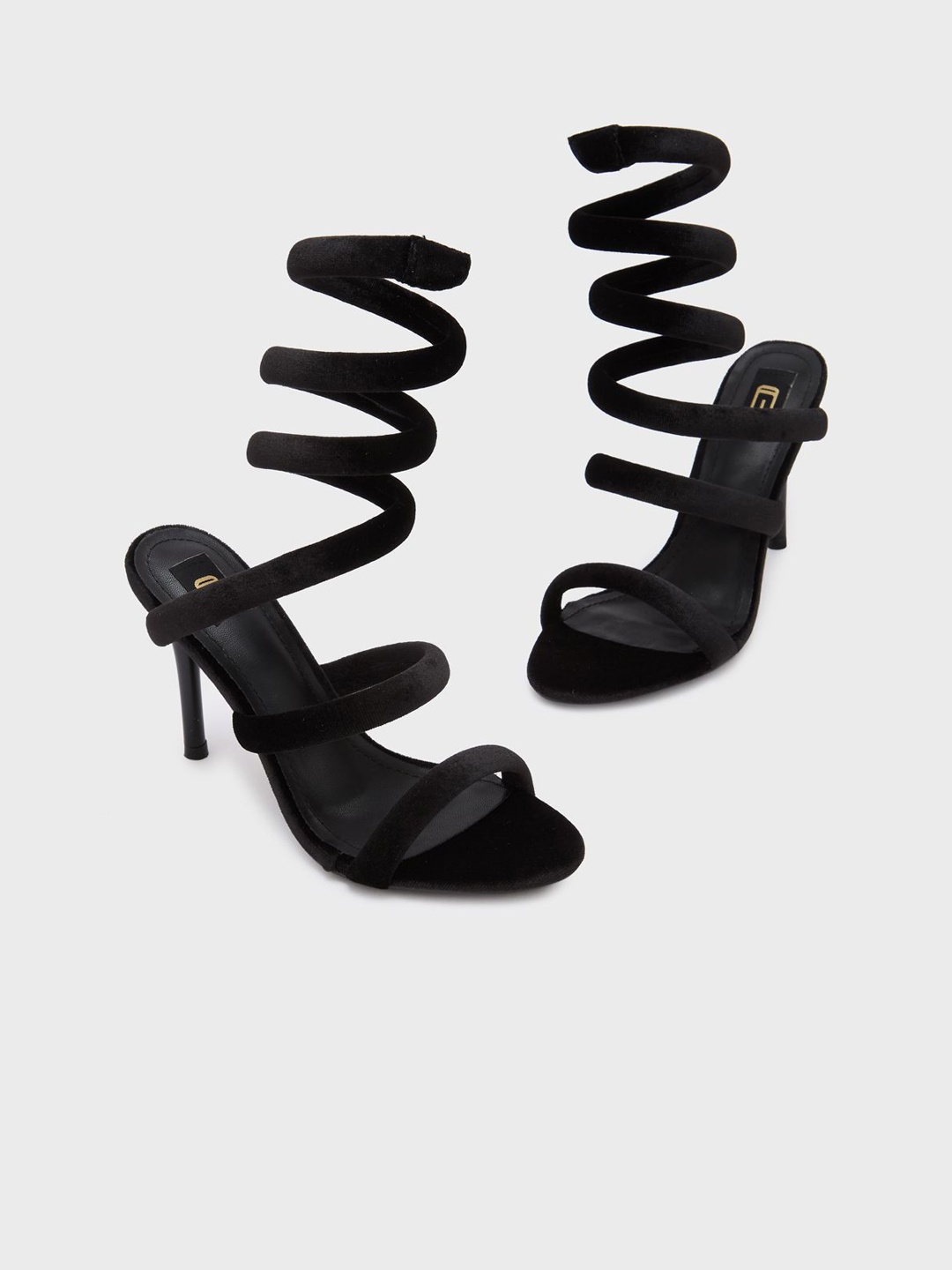 

Sole To Soul Women Open toe Stiletto Sandals, Black
