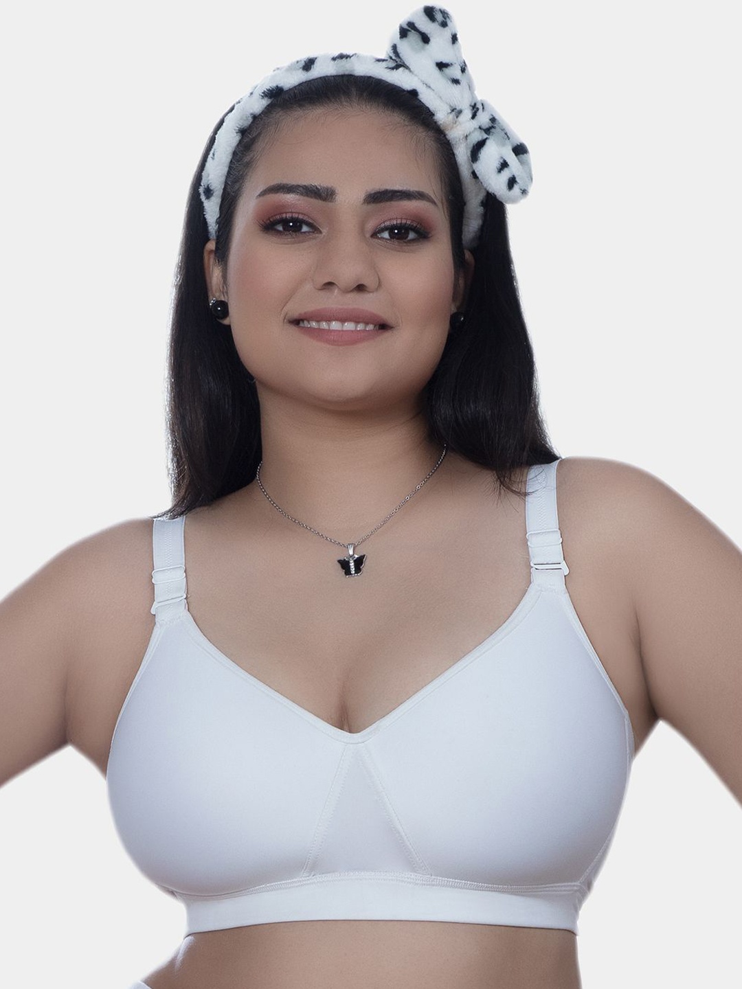 

Trylo Love Women Soft Padded Non-Wired Seamless Molded Full Coverage T-Shirt Bra, White