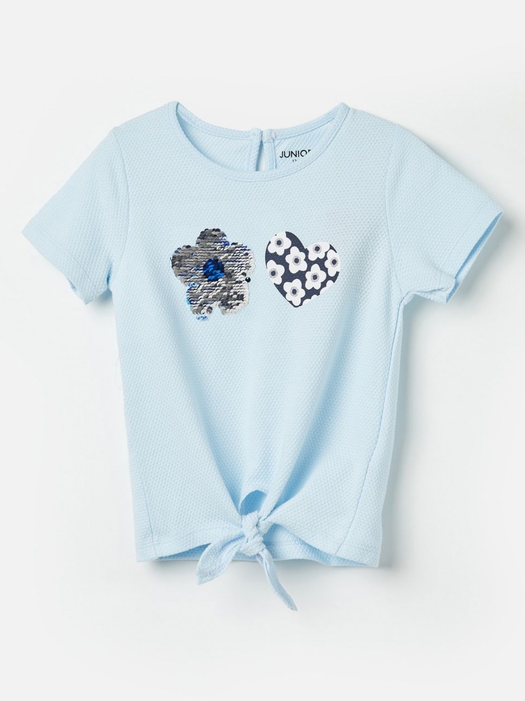 

Juniors by Lifestyle Girls Printed Applique T-shirt, Blue