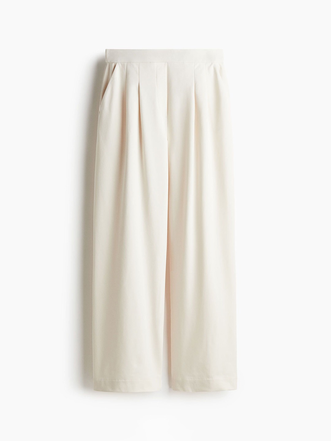 

H&M Wide Trousers, Cream