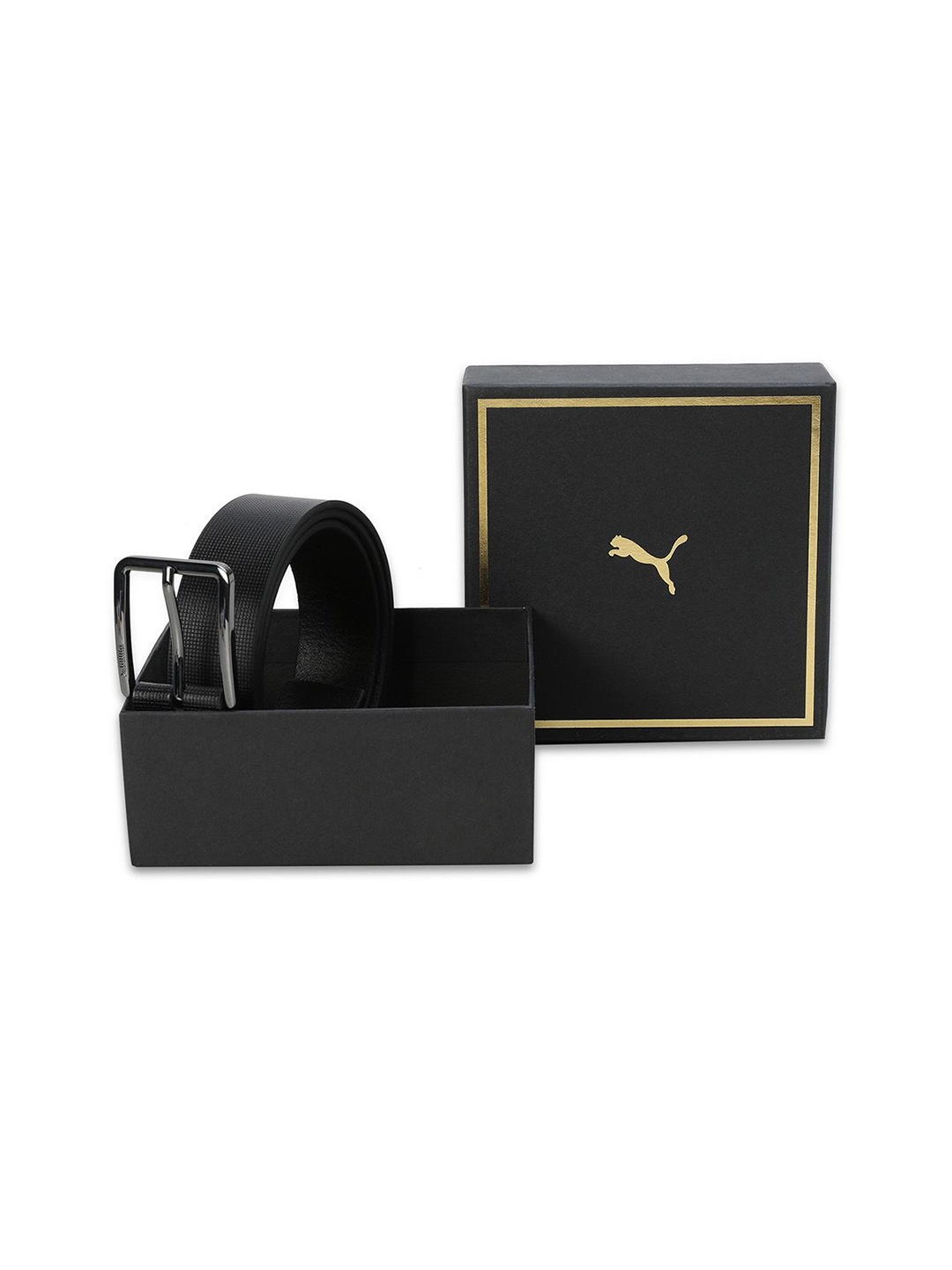 

Puma Unisex Leather Belt, Black