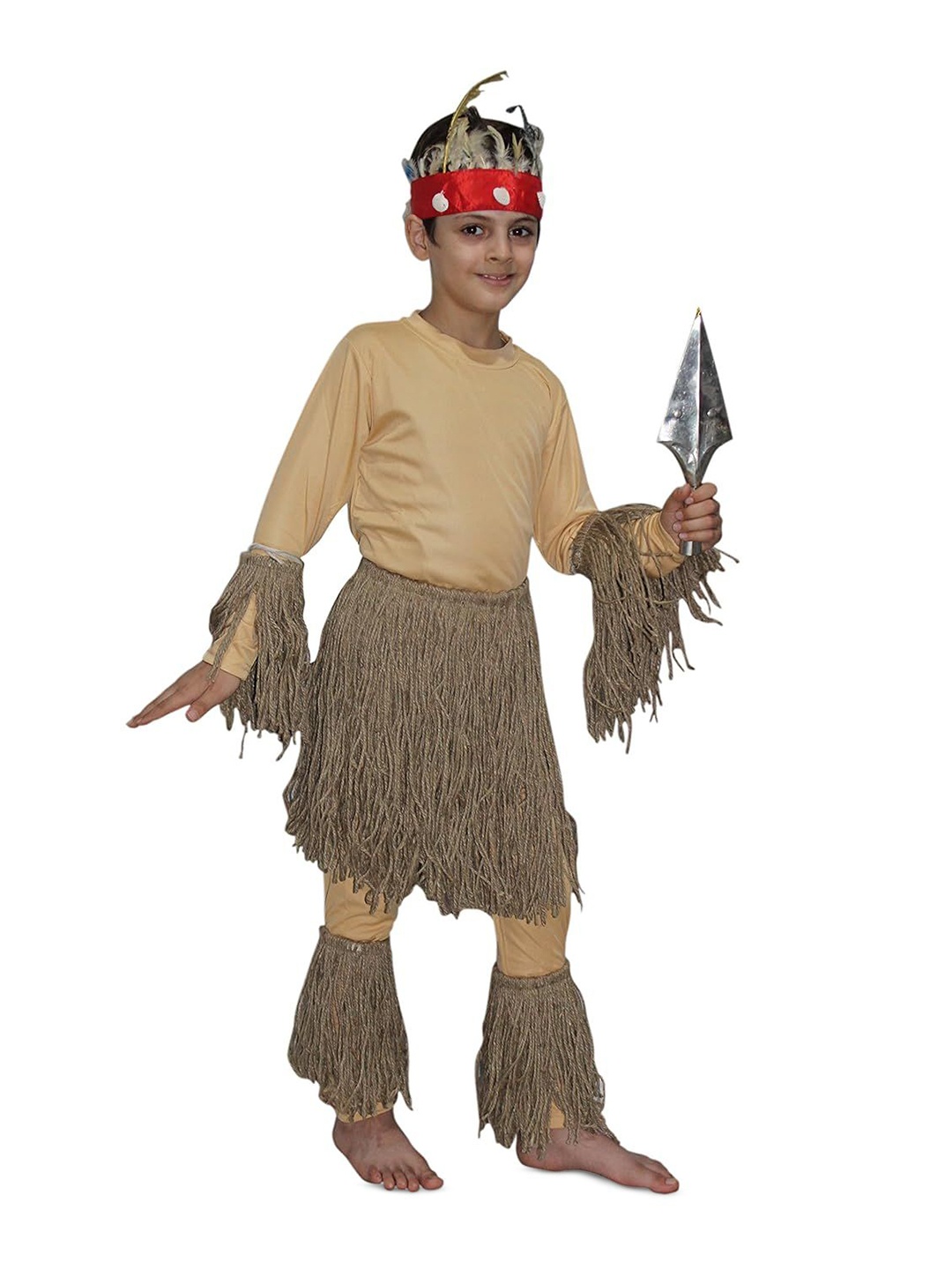 

Kaku Fancy dresses Boys African Trible Costume, Beige