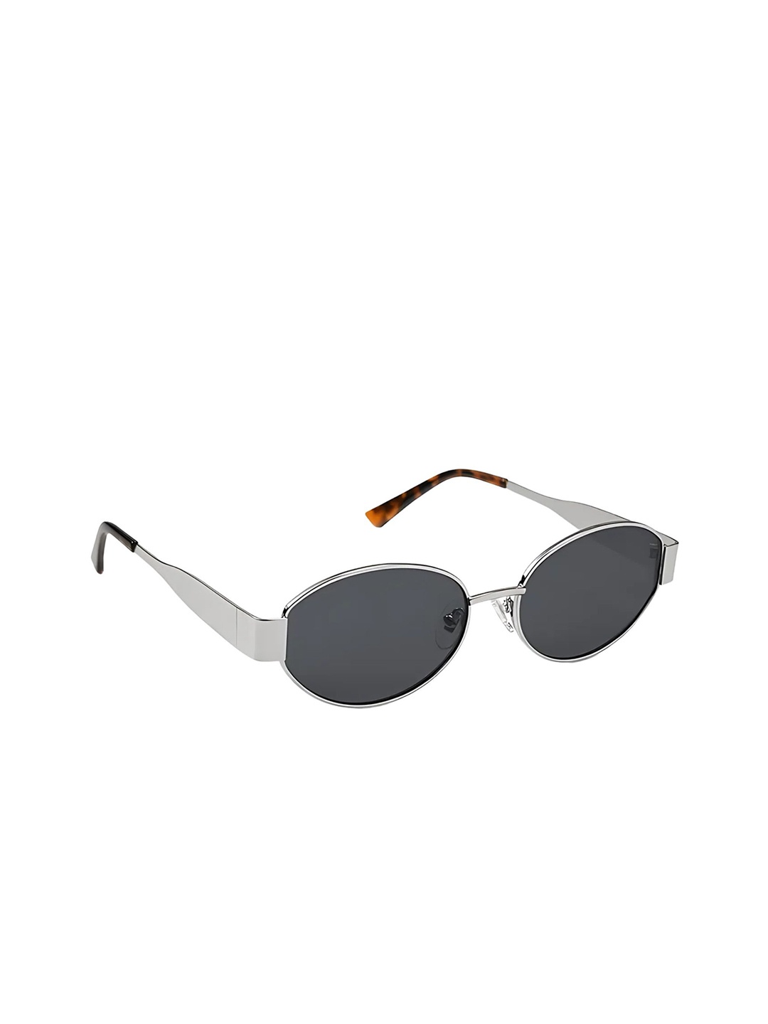 

4Flaunt Unisex Oval Sunglasses with UV Protected Lens, Grey