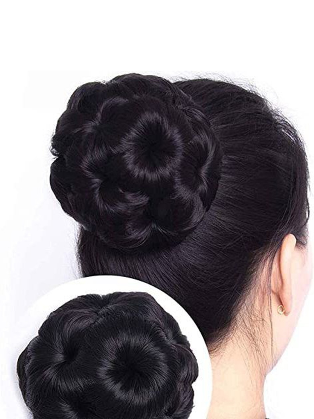 

vister Clip-In Curly Hair Extension - Black - 15 Inch