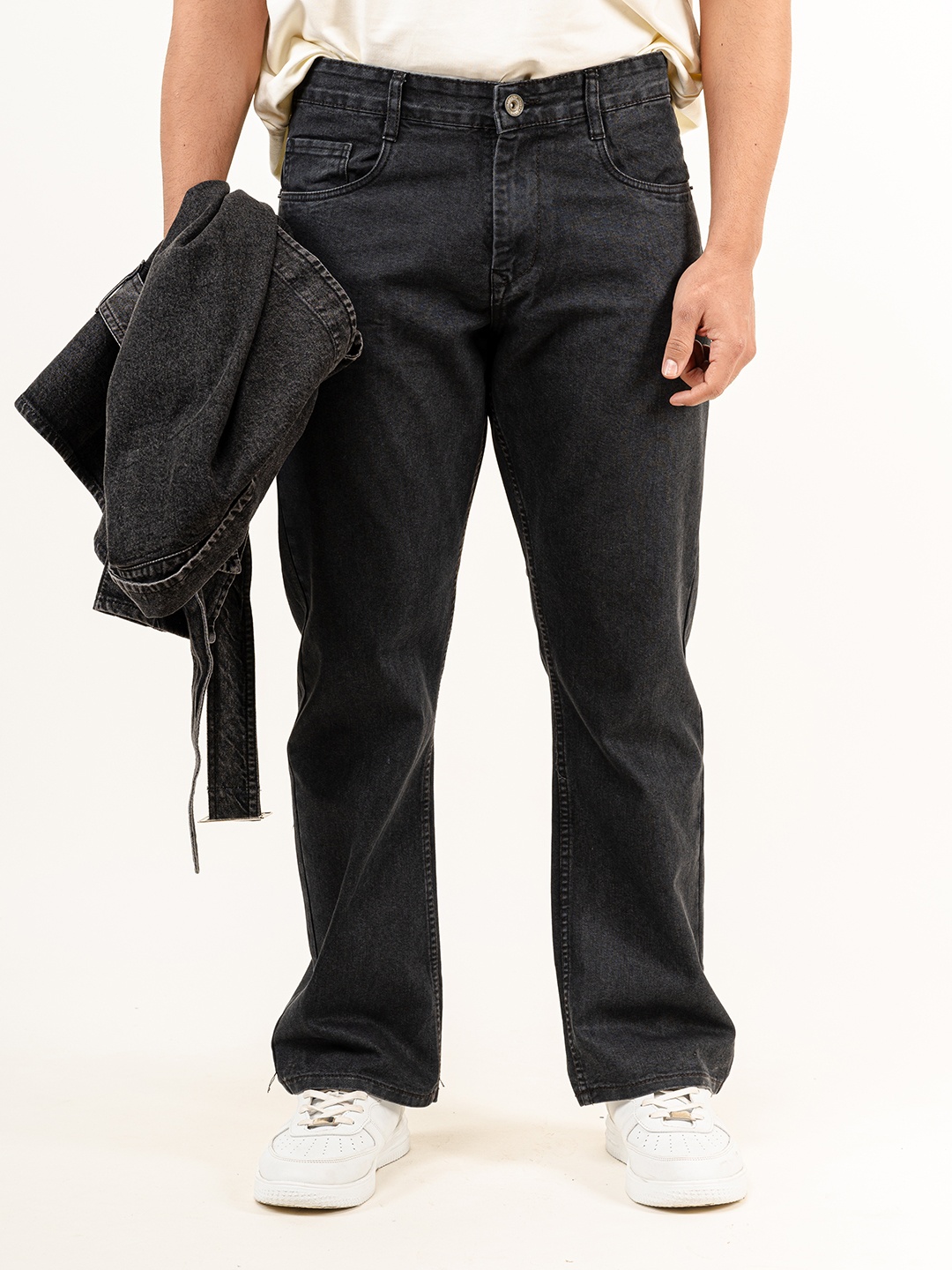 

Tistabene Men Straight Fit Stretchable Jeans, Charcoal