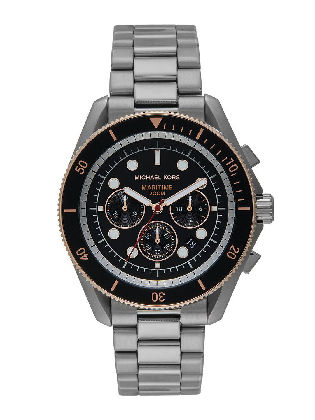 

Michael Kors Men Skeleton Dial & Stainless Steel Straps Analogue Watch MK9204, Grey