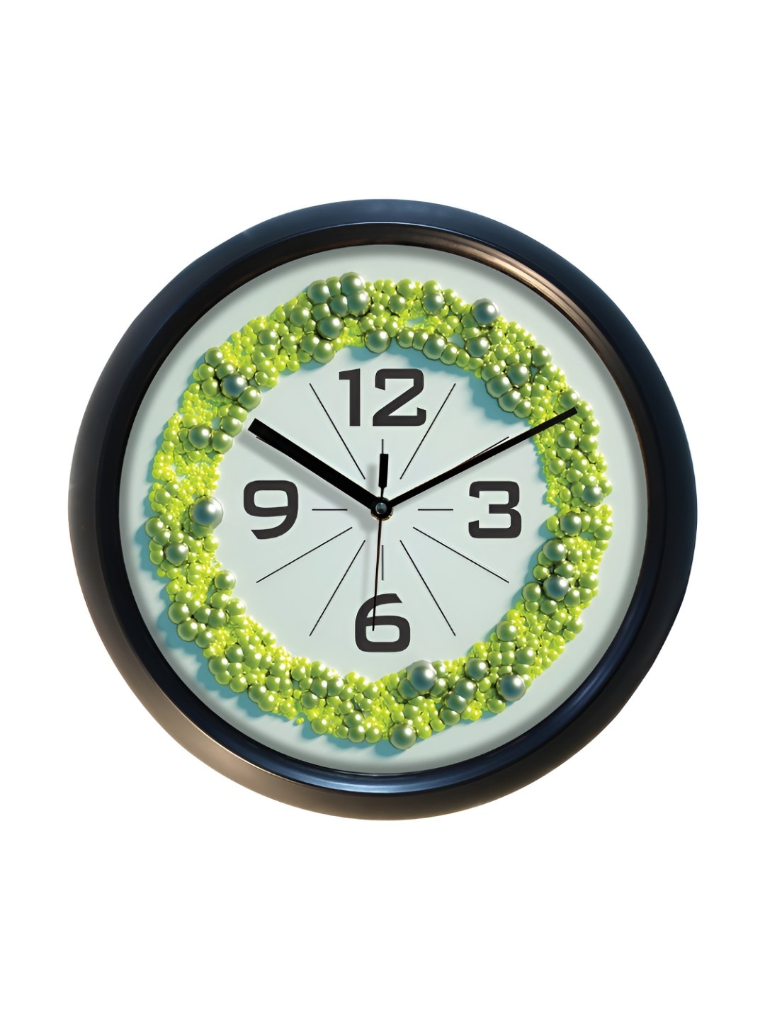 

Aura White & Green Embellished Contemporary Wall Clock