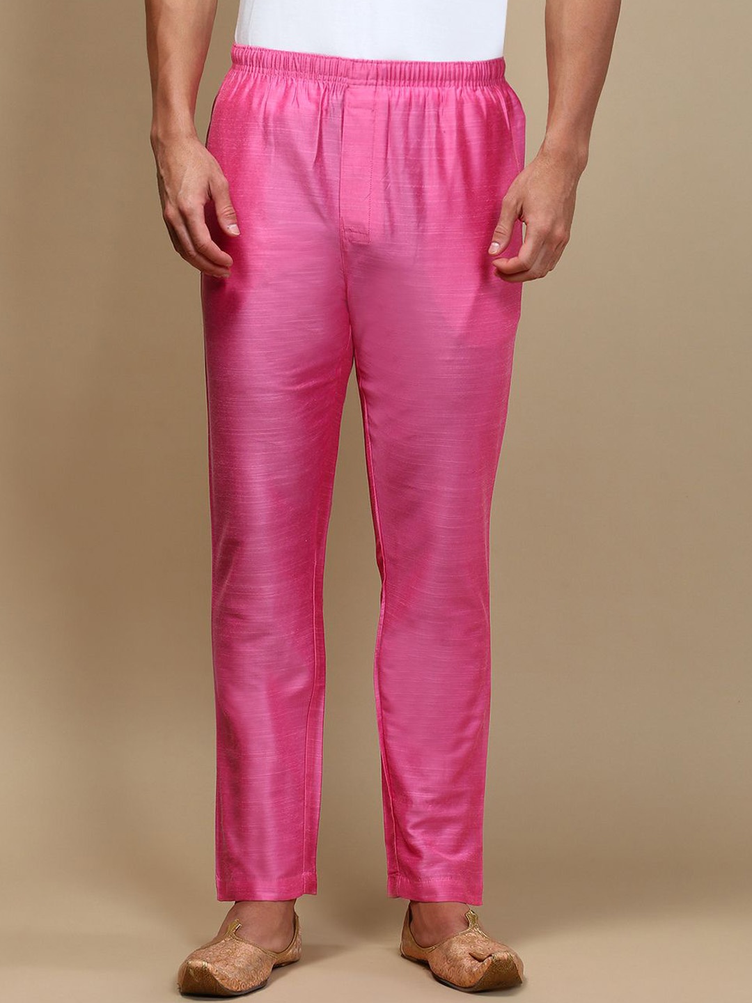 

WHITE HEART Men Mid-Rise Pyjamas, Pink