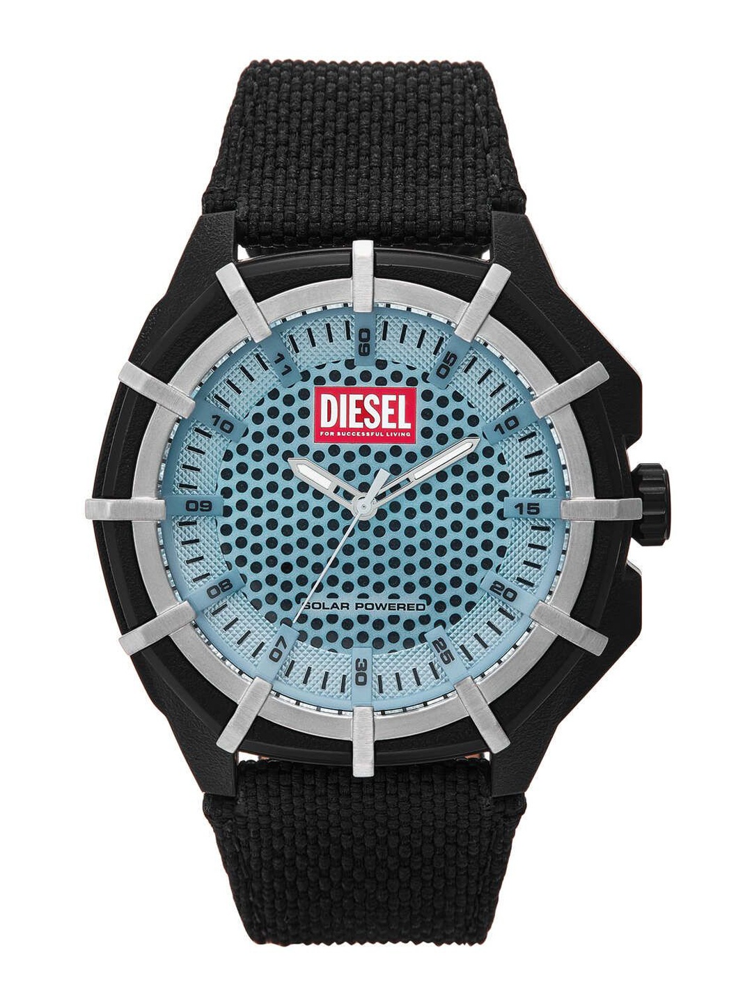 

DIESEL Men Framed Textured Dial & Leather Straps Analogue Watch DZ4679, Black