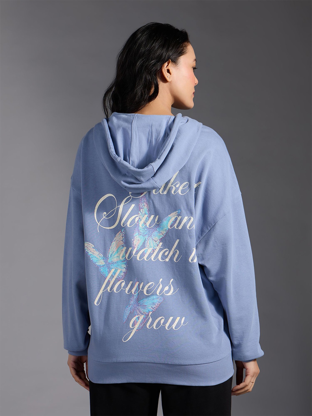 

20Dresses Women Printed Hooded Sweatshirt, Blue