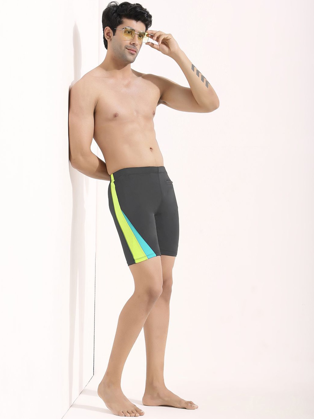 

LYCOT Men Swim Bottoms, Charcoal