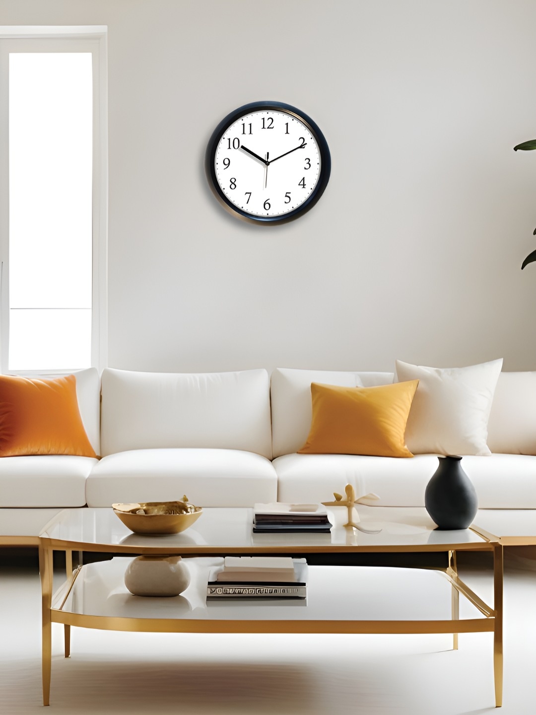 

Aura White & Blue Contemporary Wall Clock